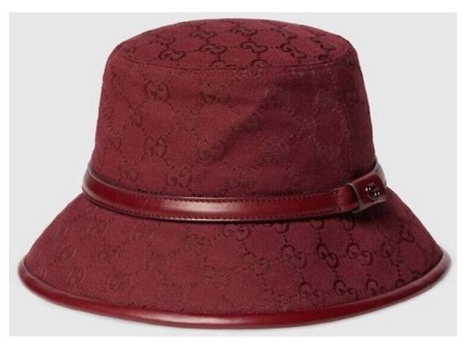Gucci GG Monogram Bucket Hat aus Baumwolle Rot - Ansicht 8