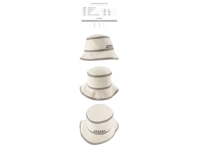 Isabel Marant HALENA Bucket Hat mit besticktem Logo Ecru Weiß - Ansicht 2