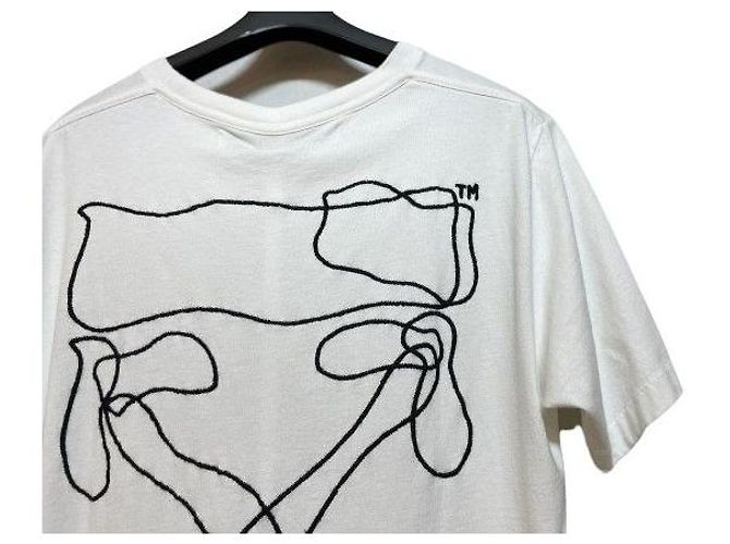 Off White Herren kurzärmelig bestickt weiß Silber - Ansicht 5
