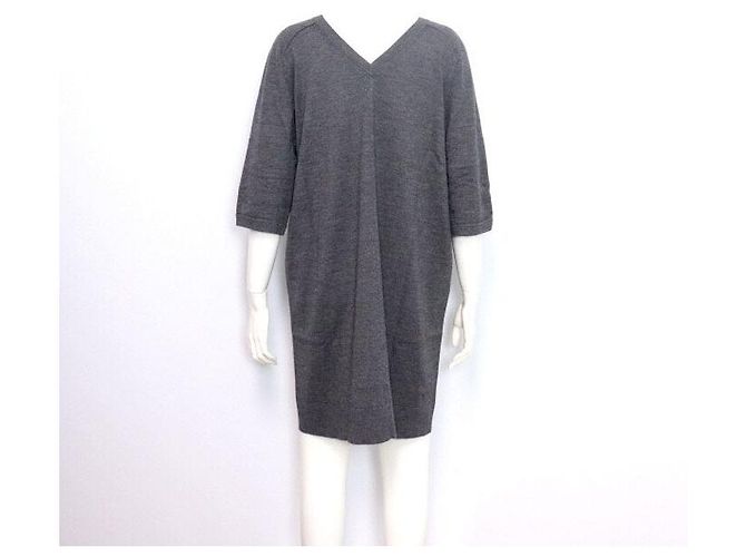 Hermès Abito scollo a V da donna in misto lana e cashmere Marrone - vista 4