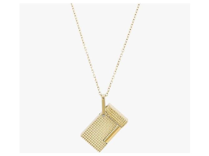 St Dupont Accendino con cordino da collo Diamond Head Black D'oro - vista 7