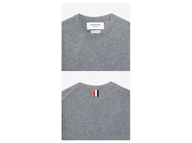 Thom Browne Kaschmir-Strick mit grauen Streifen Braun - Ansicht 6