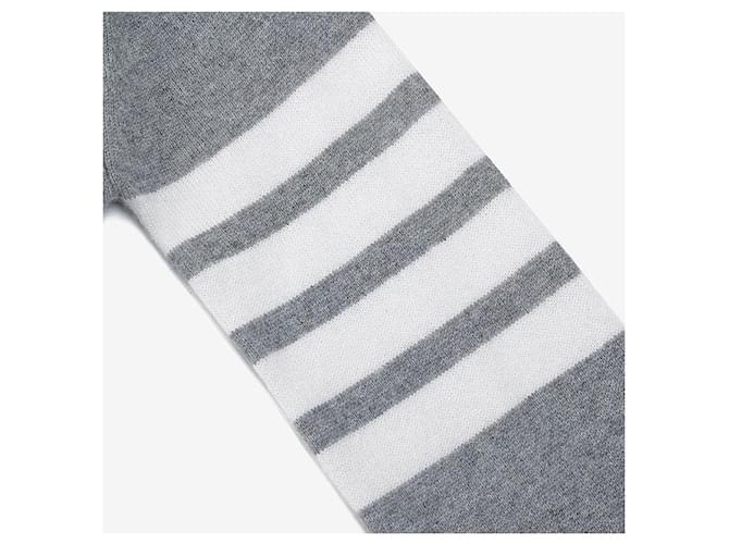 Thom Browne Kaschmir-Strick mit grauen Streifen Braun - Ansicht 7