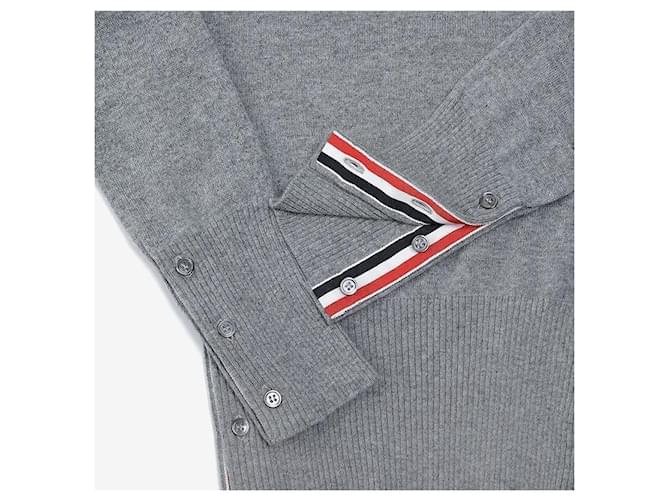 Thom Browne Kaschmir-Strick mit grauen Streifen Braun - Ansicht 8