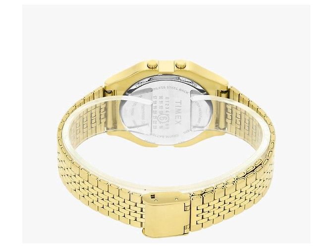 Maison Martin Margiela Conjunto de Presente Relógio Digital Timex em Metal Dourado - vista 6