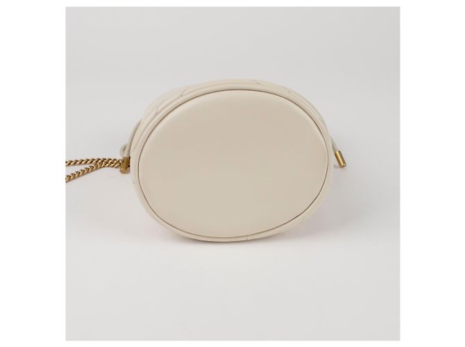 Gucci Mini Borsa a Secchiello GG Marmont a tracolla Bianco - vista 6