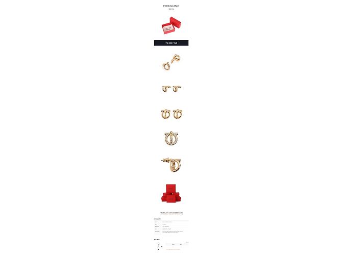 Salvatore Ferragamo Orecchini Crystal Gancio D'oro - vista 2