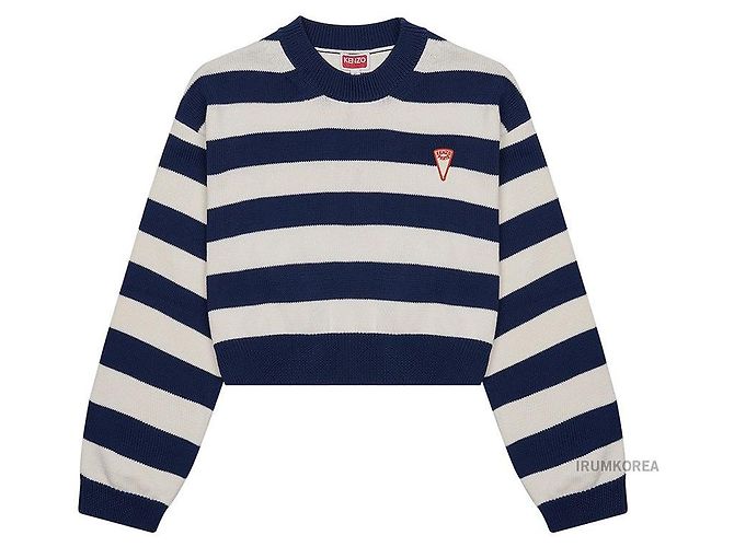 Kenzo Women's Stripe Crop Knit Black - view 10