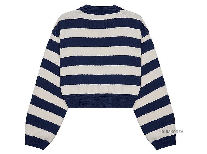 Kenzo Women's Stripe Crop Knit Black - view 2
