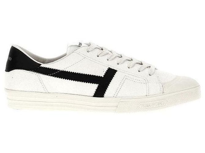 Tom Ford Sneakers Jarvis in camoscio Bianco - vista 3