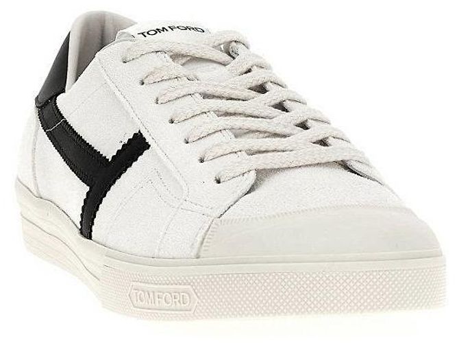 Tom Ford Sneakers Jarvis in camoscio Bianco - vista 4