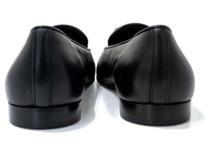 Chanel Mocassini in pelle di agnello con logo Nero - vista 3