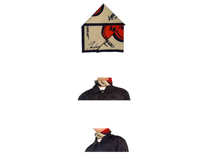 Kenzo Sciarpa bandana in cotone FUTURA Multicolore - vista 2