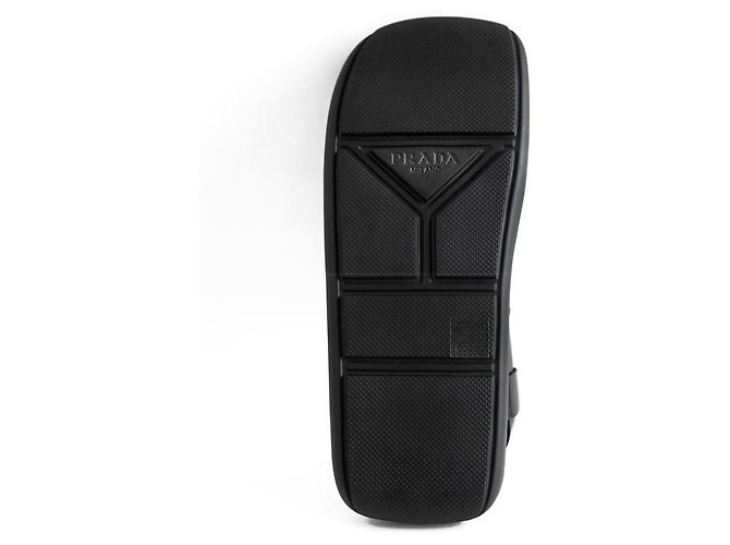 Prada Sandali in pelle spazzolata Nero - vista 5
