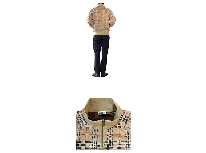 Burberry B-Zipper Track Jacket mit Jacquard-Karo Orange - Ansicht 4