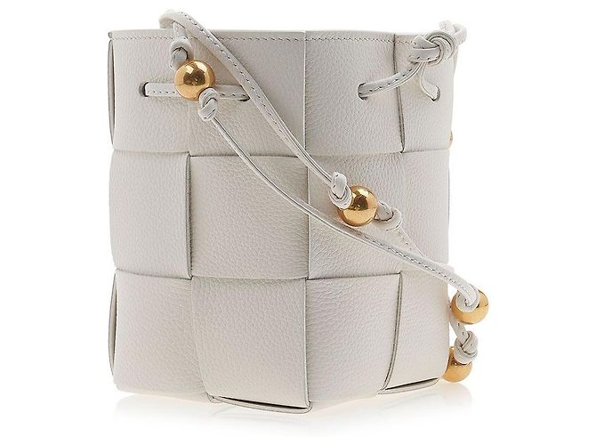 Bottega Veneta Borsa a secchiello Intrecciato Bianco - vista 2