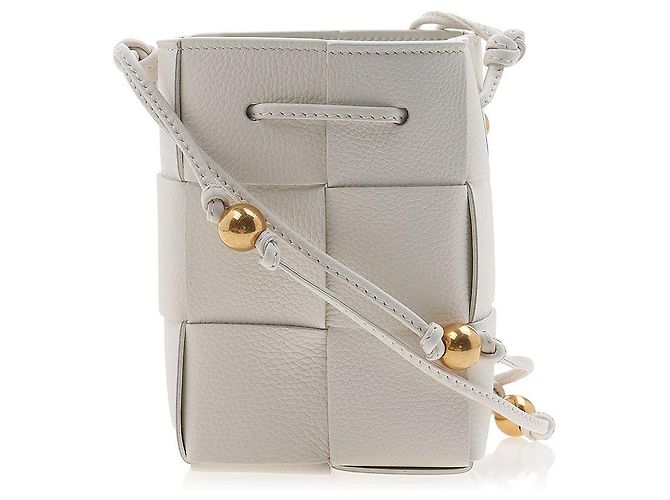 Bottega Veneta Borsa a secchiello Intrecciato Bianco - vista 3