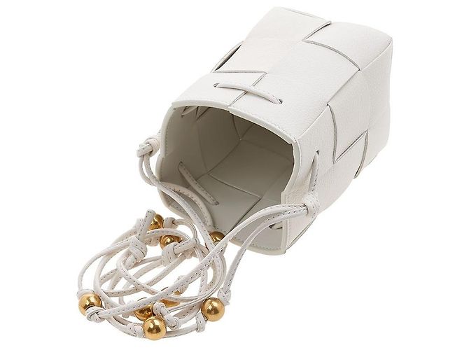 Bottega Veneta Borsa a secchiello Intrecciato Bianco - vista 4