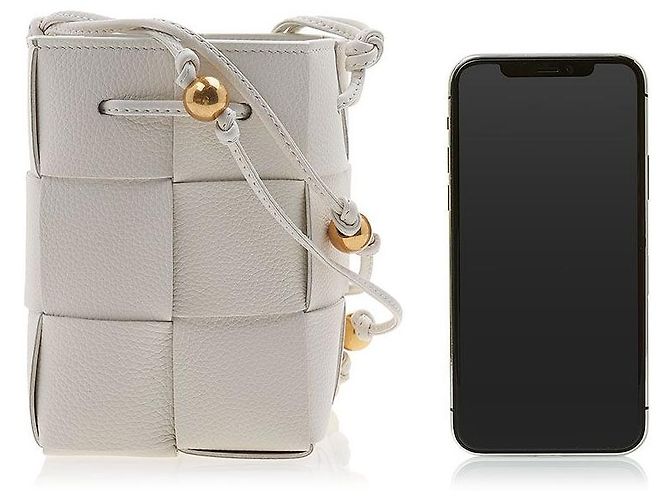 Bottega Veneta Borsa a secchiello Intrecciato Bianco - vista 6