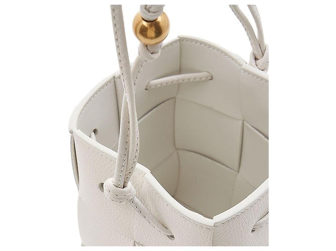 Bottega Veneta Borsa a secchiello Intrecciato Bianco - vista 8