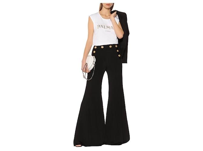 Balmain Top de algodón con logo estampado y botones Multicolor - vista 12