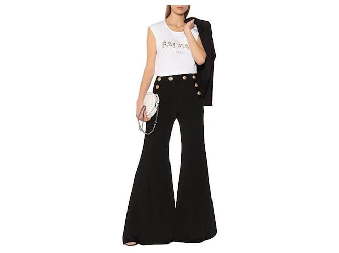 Balmain Top de algodón con logo estampado y botones Multicolor - vista 5