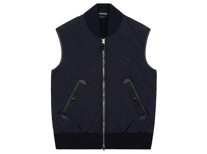 Tom Ford Diamond Quilted Trim Vest - view 6