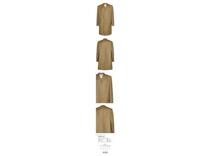 Maison Martin Margiela Abrigo Simple Back Stitch Camel Naranja - vista 2