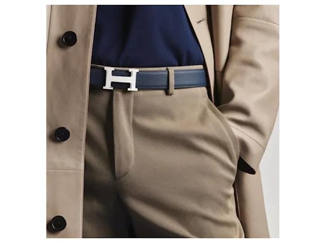 Hermès Cintura reversibile Classic Silver Nero Blu Multicolore - vista 2