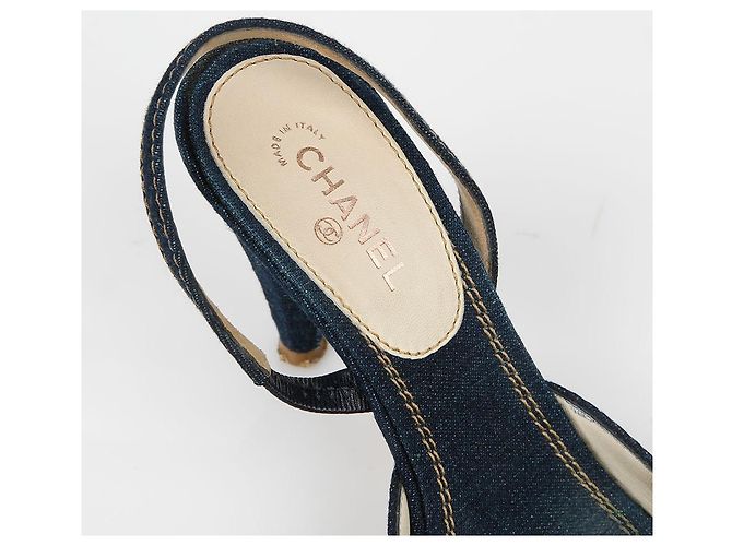 Chanel Décolleté Camelia Slingback Taglia Nero - vista 11