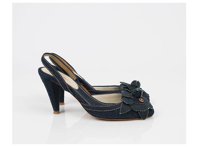 Chanel Décolleté Camelia Slingback Taglia Nero - vista 6