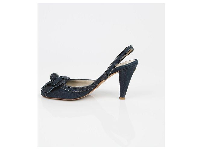 Chanel Décolleté Camelia Slingback Taglia Nero - vista 7