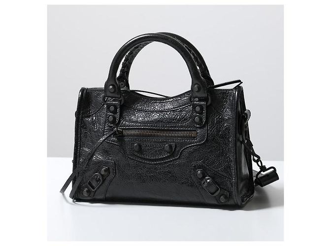 Balenciaga Le City Bag Mini mit Messing-Akzenten Schwarz - Ansicht 3