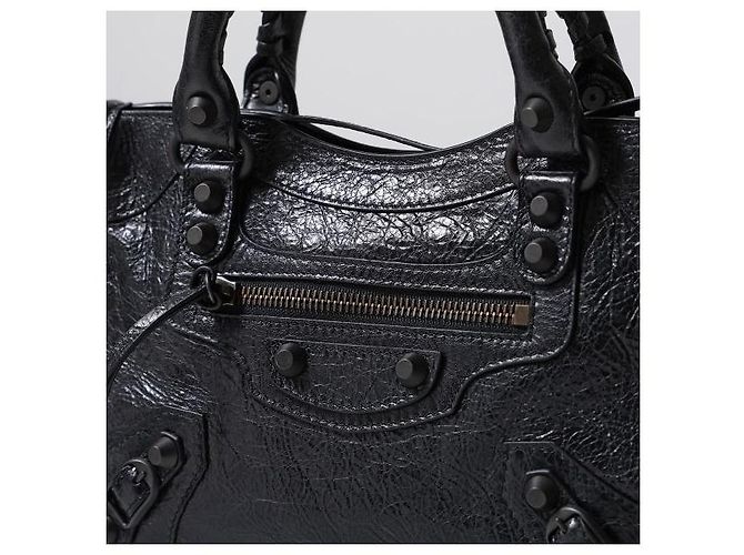Balenciaga Le City Bag Mini mit Messing-Akzenten Schwarz - Ansicht 9