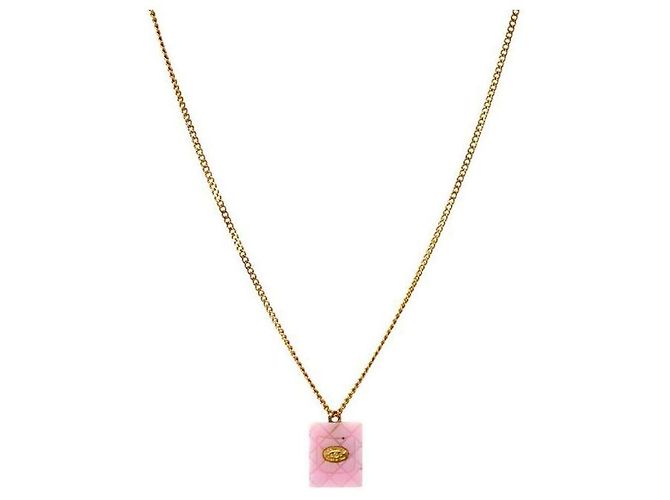 Chanel Collar de Camelia Rosa y Oro - vista 2