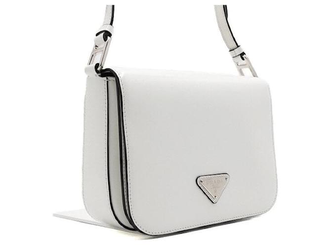 Prada Borsa a tracolla e borsa a spalla bianca spazzolata Bianco - vista 3