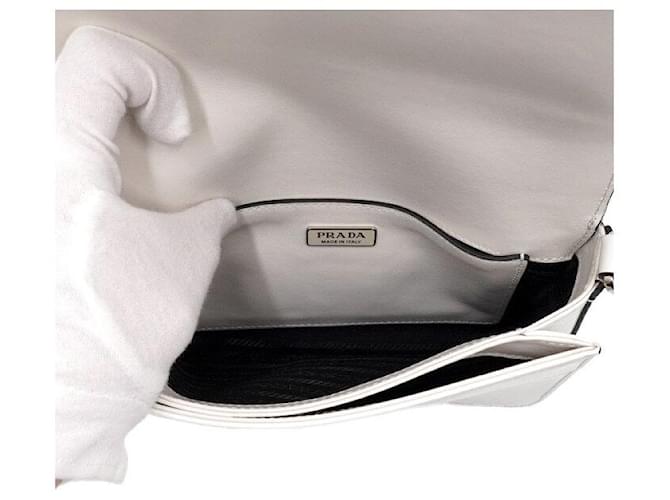 Prada Borsa a tracolla e borsa a spalla bianca spazzolata Bianco - vista 5