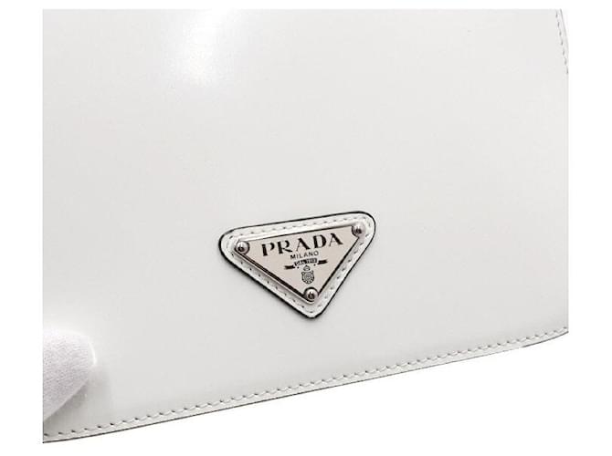 Prada Borsa a tracolla e borsa a spalla bianca spazzolata Bianco - vista 8