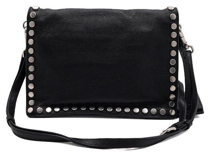 Prada Borsa a spalla e crossbody borchiata in pelle nera Nero - vista 4