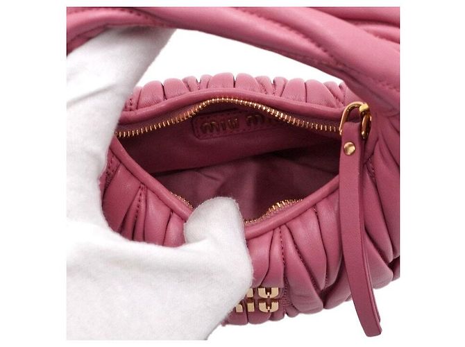 Miu Miu Rosa Mini Hobo Tote Bag und Schultertasche Crossbody - Ansicht 5