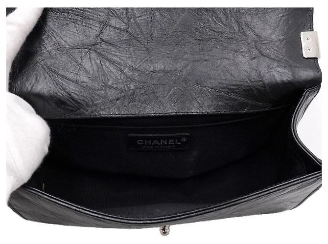 Chanel Borsa a spalla e crossbody Boy Medium in vitello nero con catena argento - vista 6