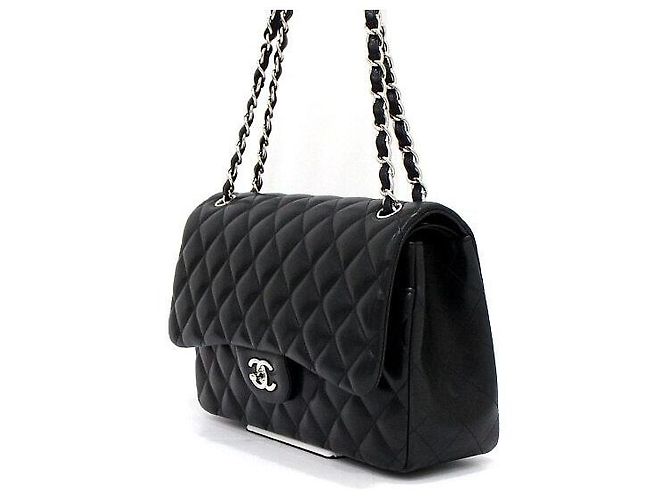 Chanel Bolso de hombro con cadena plateada Negro - vista 3