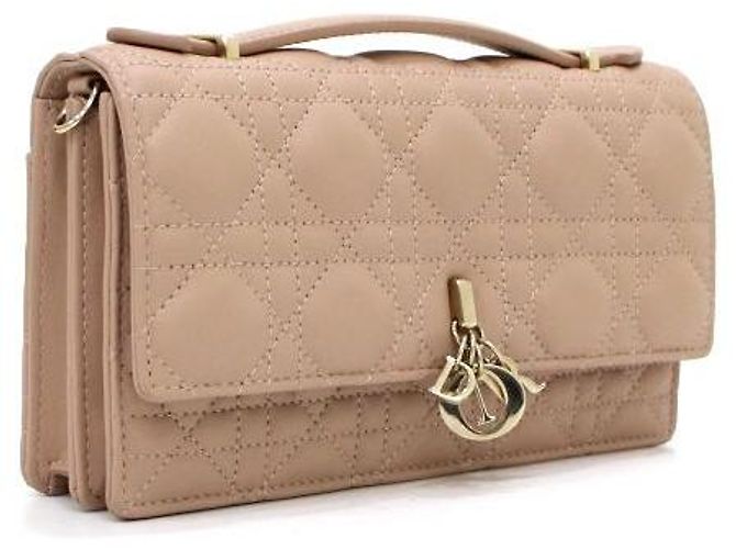 Borsa Tote My Dior Cannage Rosa e Borsa a Tracolla con Catena - vista 4