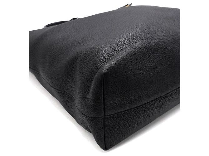 Prada Borsa Tote e Borsa a Tracolla Vitello Daino Gold Logo Nero - vista 7