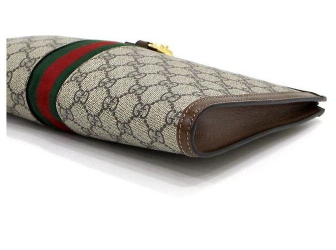 Gucci Borsa Clutch Supreme GG Web Jackie Marrone - vista 8