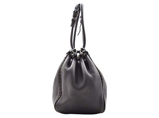 Fendi Bolso de hombro bucket Sellaria de cuero - vista 4