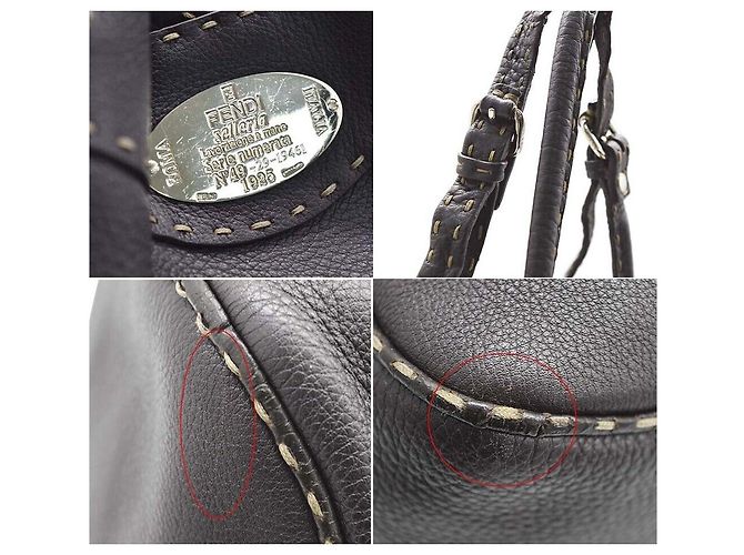 Fendi Bolso de hombro bucket Sellaria de cuero - vista 8