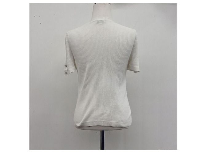 Chanel Prenda de punto de manga corta bordada Plata - vista 7