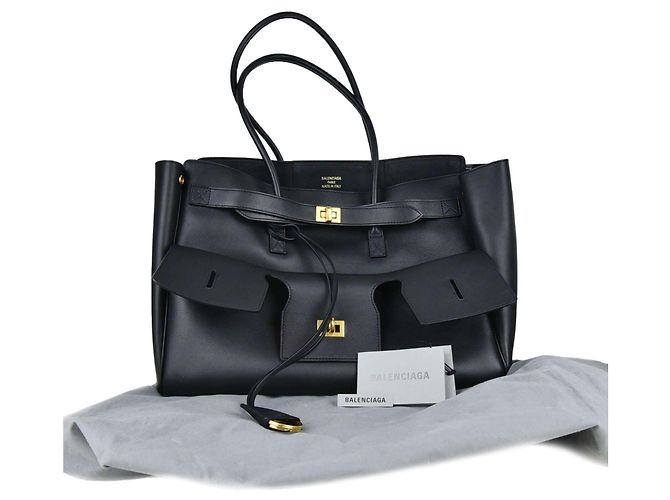 Balenciaga Borsa Tote Bel Air Carry All Borsa a Tracolla Nero - vista 6