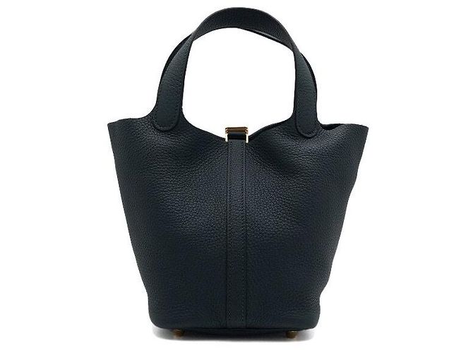 Hermès Borsa tote Picotin Lock tono oro Nero - vista 5